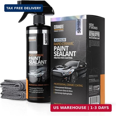 CERAKOTE  Platinum Rapid Ceramic Paint Sealant Spray - 14 oz. - 50 Wash Rating -