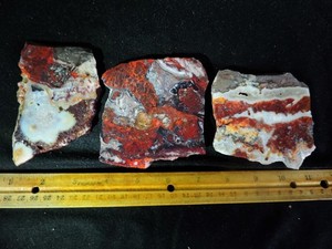 3 SLABS, 11.4 OUNCES, OF "OLD DIG" MEXICAN LACE AGATE