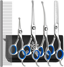 Professional Pet Grooming Kit 6 in 1 Dog Grooming Scissors Kit - Dog Cat Gro