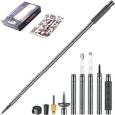 Trekking Pole Lightweight Multi-Function Aluminum Hiking Walking Stick with Carr