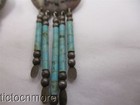 VINTAGE ZUNI INDIAN SHIELD STACKED TURQUOISE JINGLE DANGLE EARRINGS STERLING — photo 4