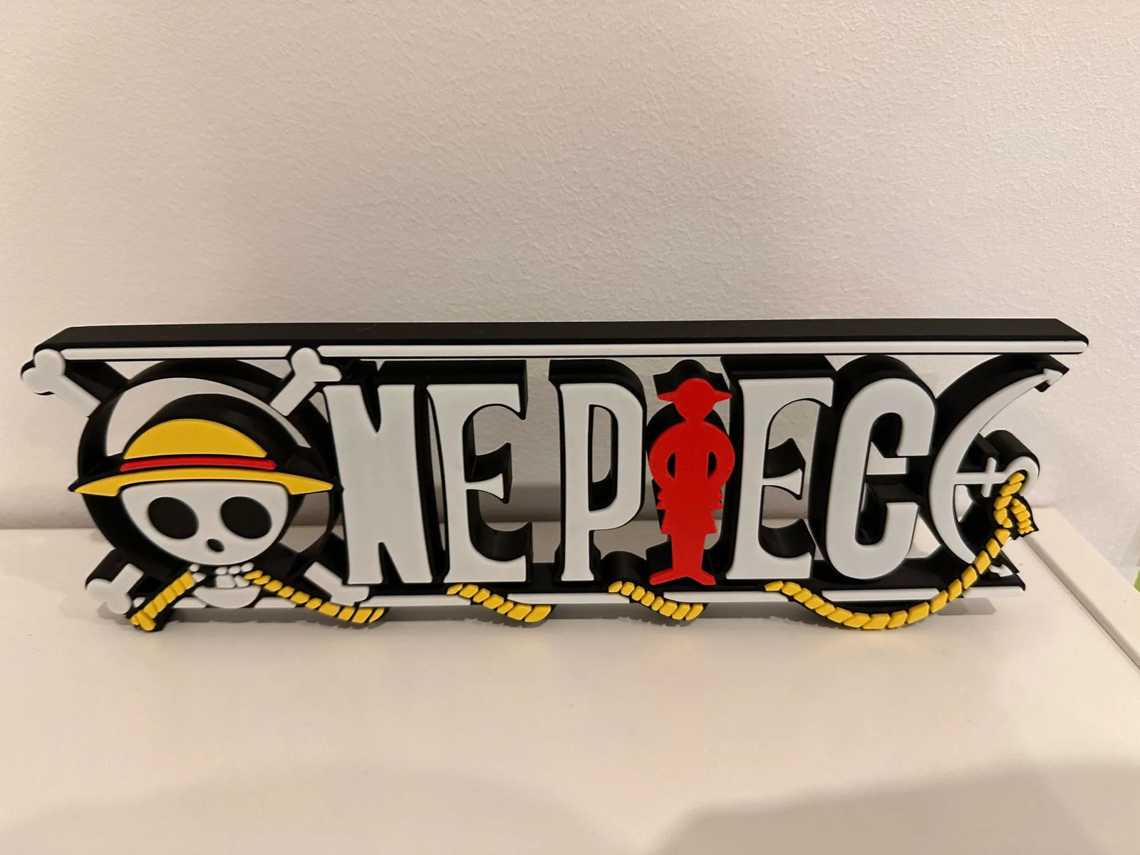 One Piece Logo Sign Straw Hat Pirates Anime Manga Wall Art Decor Display