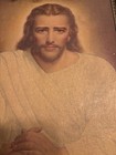 Vintage 1940-1950 Ornate Brass Framed Portrait Of Jesus With Light — photo 8