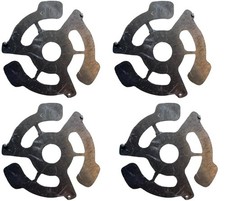 45 RPM Vinyl Record Adapters, 7 Inch Singles, Plastic Inserts 4 Pieces black