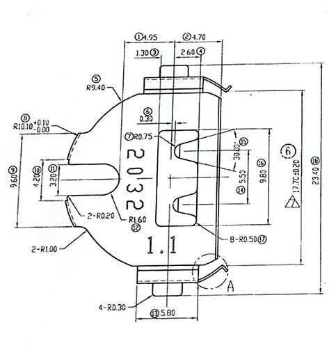 20ps Battery Holder Cassette 01531-110 CR2032 Phosphor Copper Nickel-Plated 2032 - Picture 7 of 8