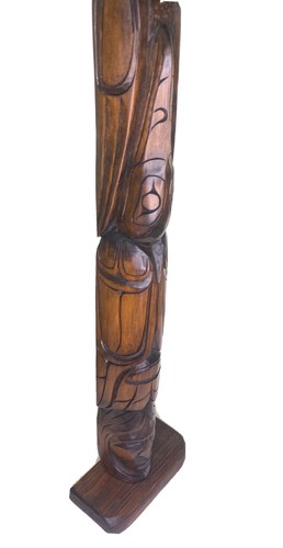 Northwest Coast Squamish Nation Hand Carved SPIRITS OF THE MAN Totem Stan Joseph - Picture 5 of 8