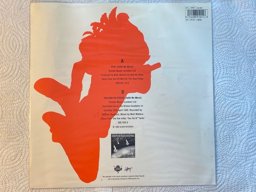 Faith No More - Epic UK orig' Slash 12" 1990 Mr. Bungle - Picture 2 of 2