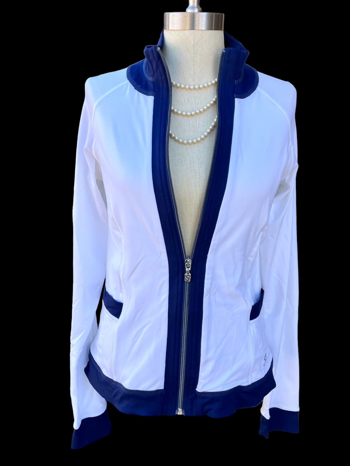 SOFIBELLA  ATHLETIC ACTIVE  Fitted White Blue Col… - image 1