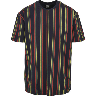 Urban Classics Printed Oversized Retro Stripe Tee T-Shirt Streifen Oberteil Bunt