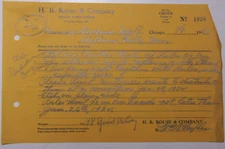 1932 Lamson Goodnow H B Rouse Co Chicago IL Hand Written Ephemera L927L