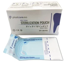 Self Seal Sterilization Pouches - Autoclave Sterilizer Bags 2.25"x 3.75" Tattoo