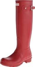 Hunter Boots Women's Original Matta Adjustable Rain Boots - Military Red - NEW