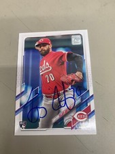 Tejay Antone Signed Card 2021 Cincinnati Reds Team Card IP Auto