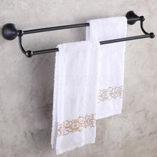 Oil Rubbed Bronze Double Towel Bar Rack Bathroom Wall Mounted Towel Holder