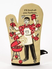 Funny Rude Blue Q Oven Glove Mitt Kitchen Joke Novelty Gift Present Homeware 