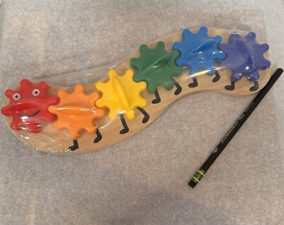 Melissa & Doug Rainbow Caterpillar Gear Wood Educational Toy For Kids & Toddlers