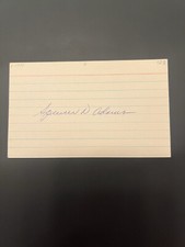 Spencer Adams Signed Index Card 3x5 Pirates Senators Yankees Browns 