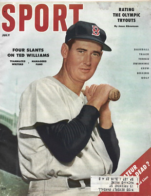 1956 JULY SPORT MAGAZINE - TED WILLIAMS NFL MLB NBA NHL - E 22
