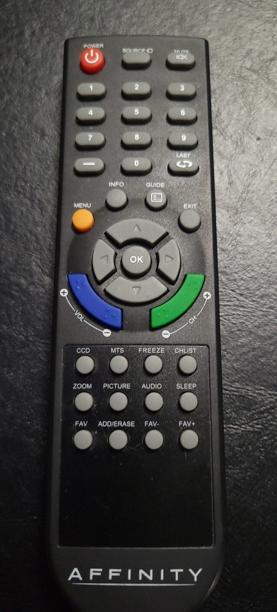 Affinity TV DVD Remote For LE1950 LE2459D LE3259D LE3951 LE3251 NO