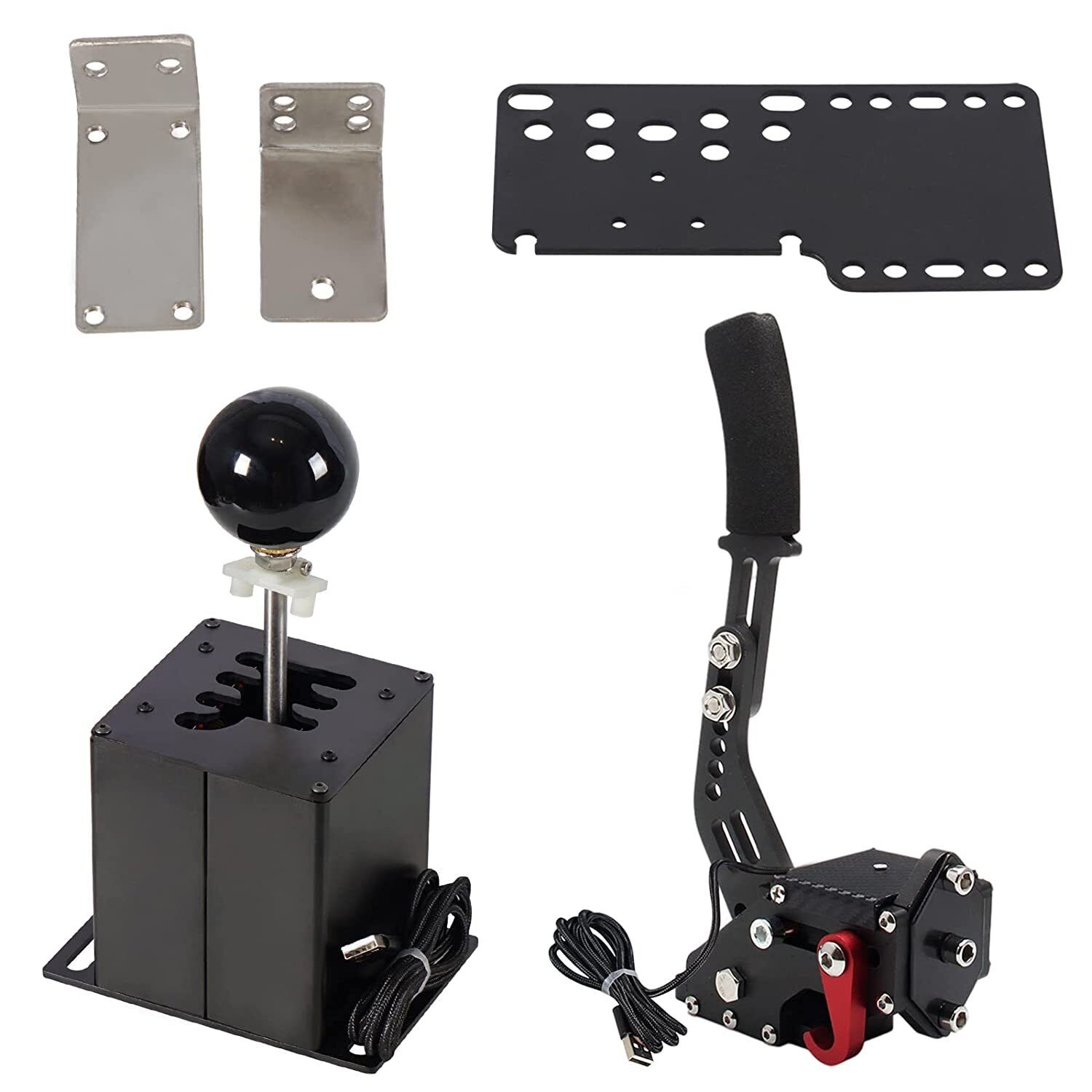 PC USB Simulator Shifter Handbrake W/ H Gear Shifter for G29 G27