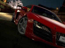Cars red audi Desk Mat Stitched