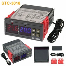 110-220V STC-3018 Thermostat Dual Digital Temperature Controller Probe CS