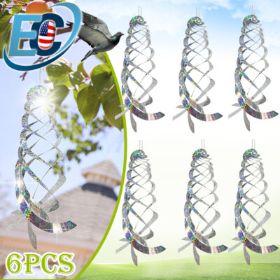 Hanging Spiral Reflective Bird Deterrent Device for Drive Pigeons Woodpeckers
