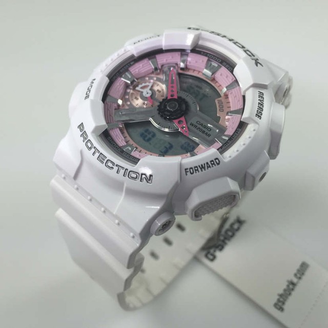 Women's Casio G-Shock White Analog Digital Watch GMAS110MP-7A | eBay