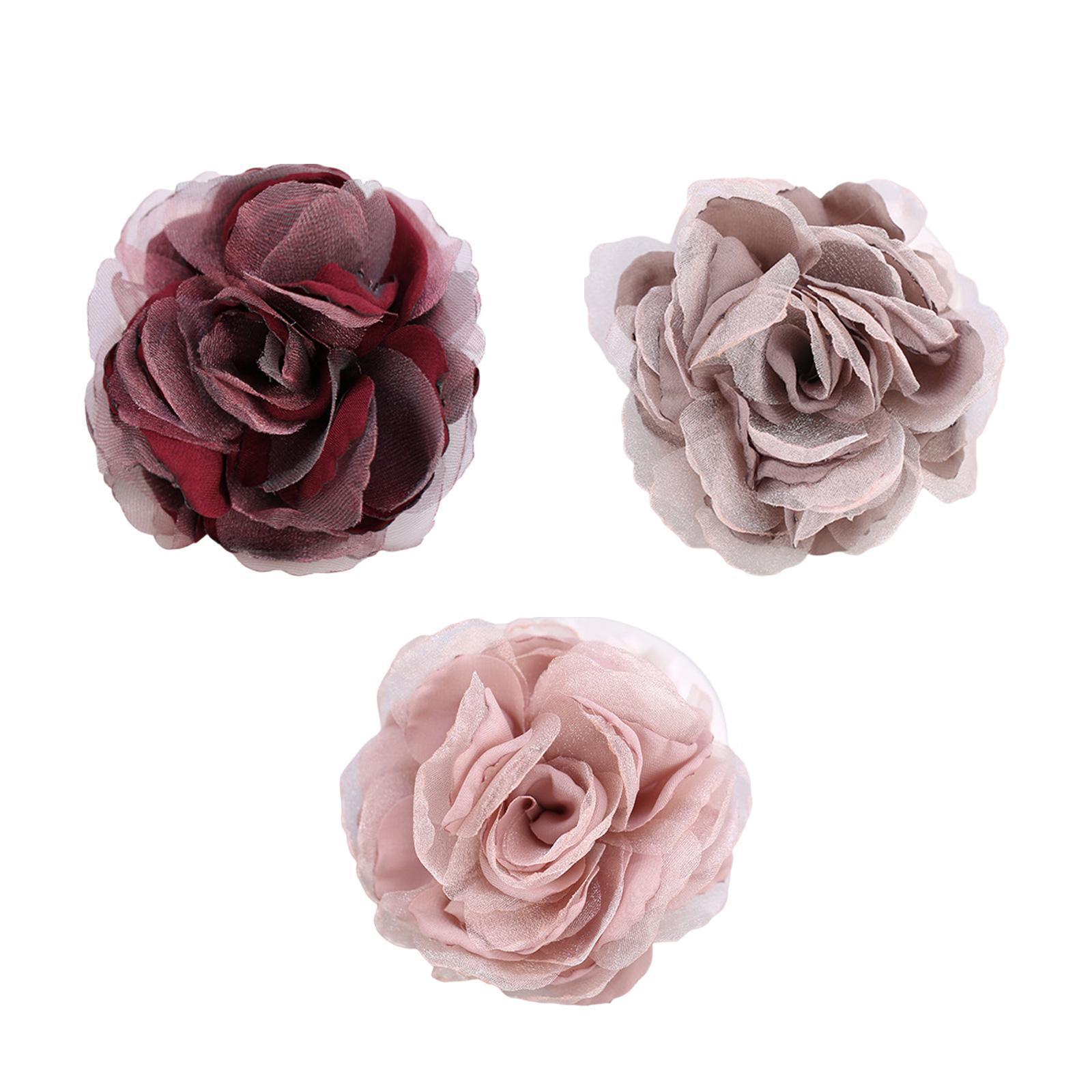 Fabric Flower Brooch Clothes Accessories Flower Hair Clip eBay