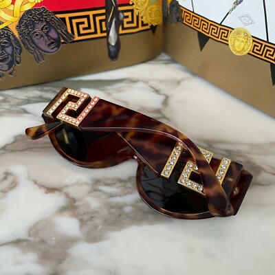 GIANNI VERSACE brown sunglasses with rhinestones T74/C Col. 869RH