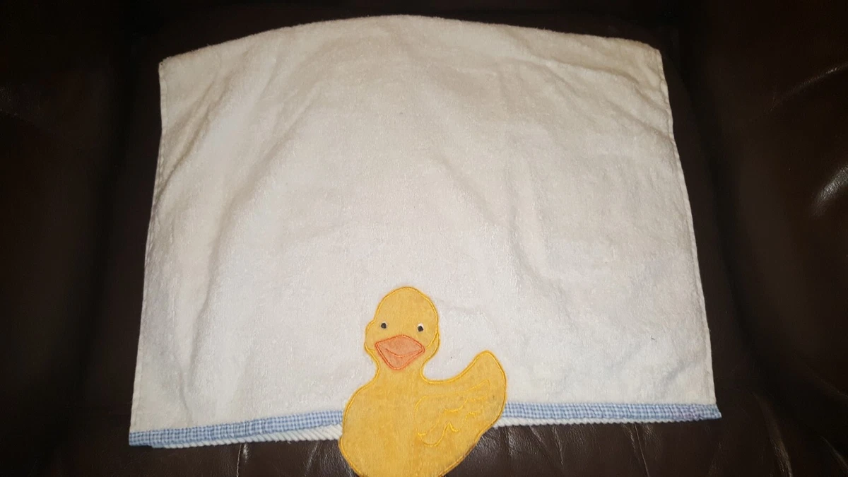 Akova White Cotton Terry Cloth Hand Towels And Wash Cloth Yellow Ducky READ