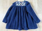 Mini PREEN Girls Navy Floral Boucle Coat Size 8 EUC — photo 8