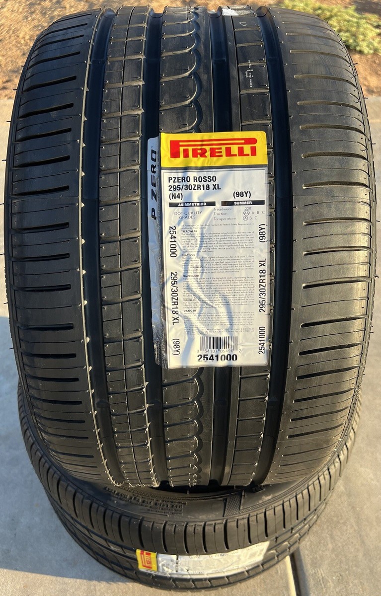 Set of TWO BRAND NEW 295/30ZR18 Pirelli P Zero Rosso Tires 2953018
