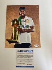 Khris Middleton bucks signed autographed 8.5x11 photo ACOA