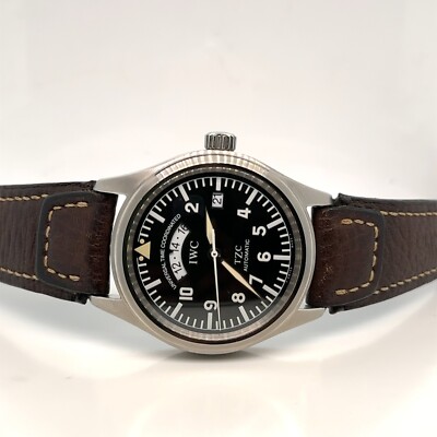 IWC IW3251 Pilot Spitfire UTC Black Dial Pre-Owned Watch Only