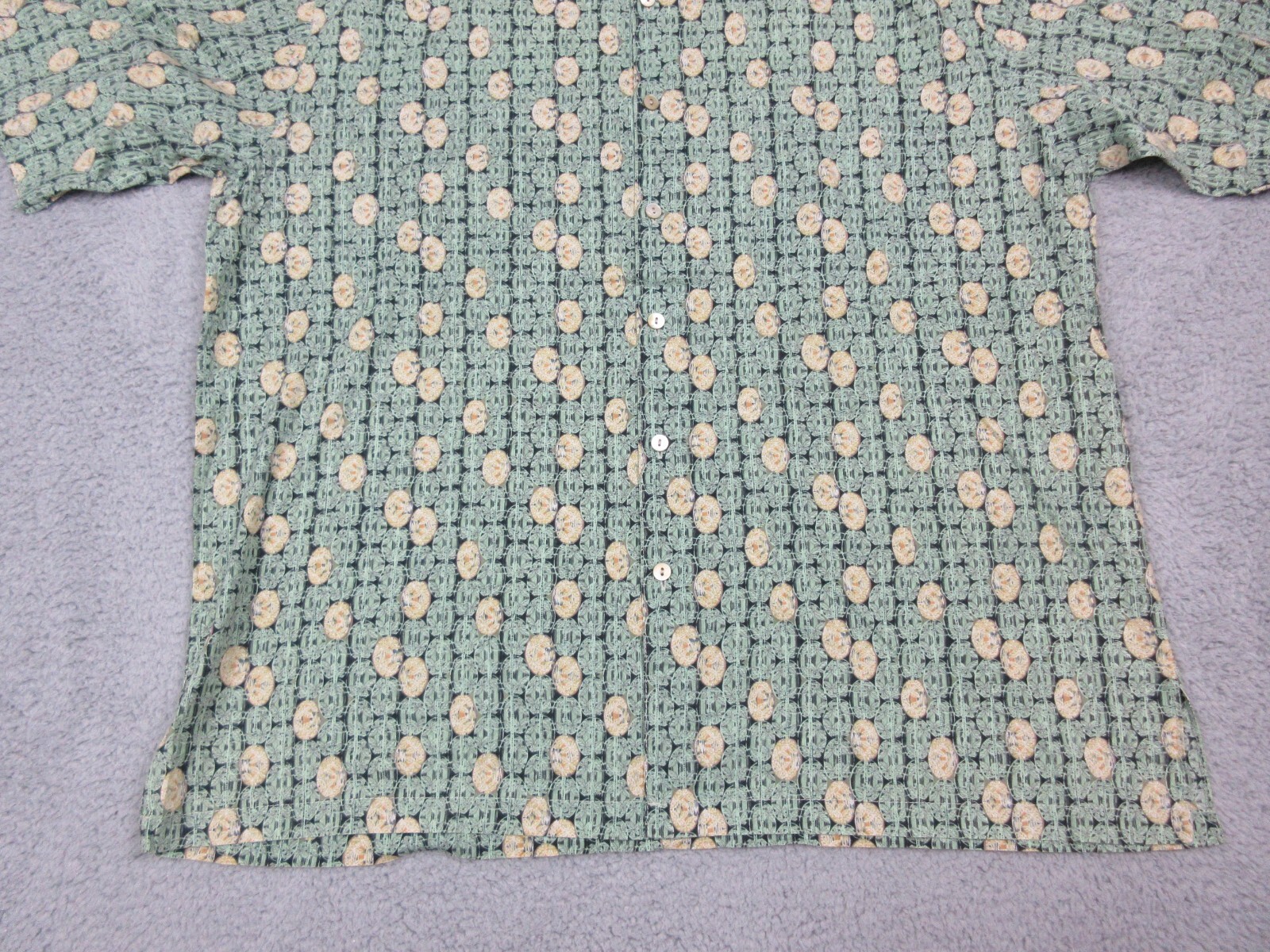 Tori Richard Shirt Mens Large Green Floral Button… - image 2