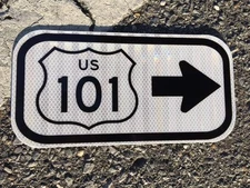 US 101 California Road Sign 12"x6" - UNUSED DOT sign - traffic highway road