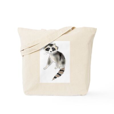 CafePress Raccoon Natural Canvas Tote Bag, Cloth Shopping Bag (7716334)
