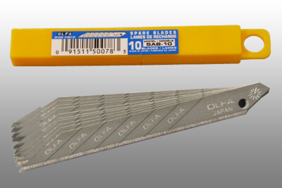 OLFA Cutter Ersatzklinge 9mm 30 Grad 10 Stück SAB-10 Spare Blade 30° Car Wrap