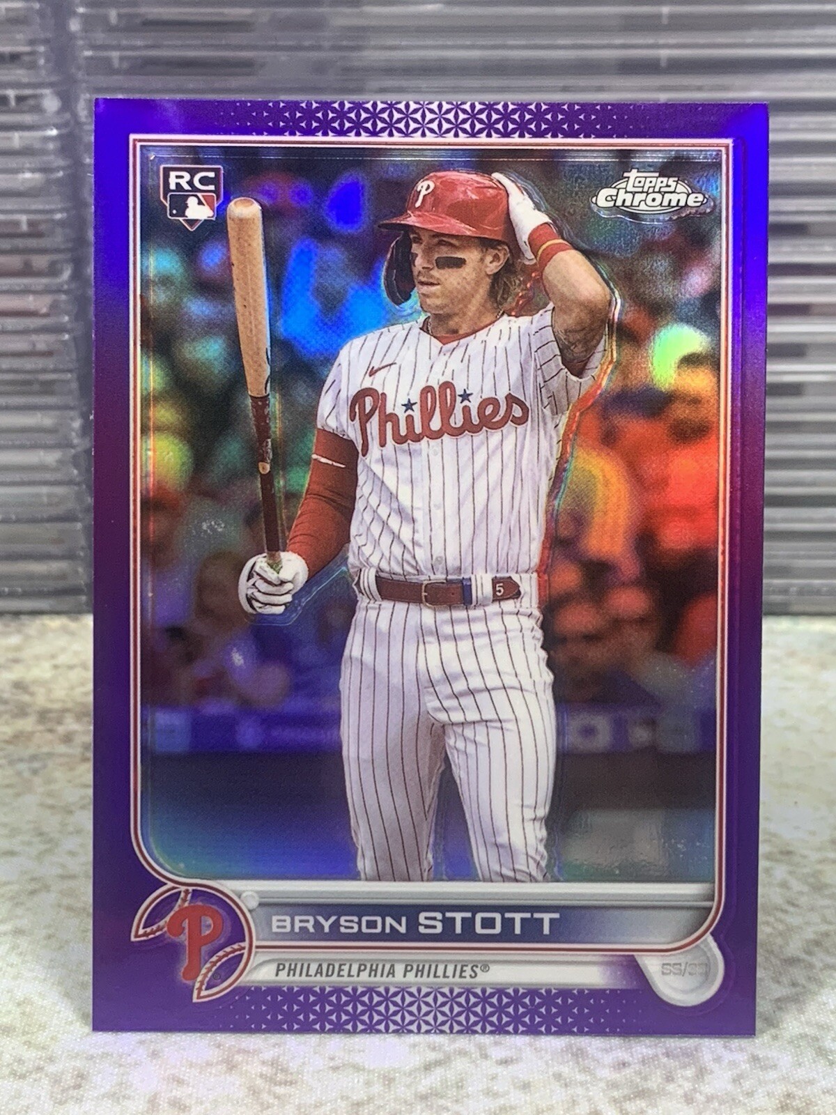 2022 Topps Chrome Update #USC154 Bryson Stott Purple Refractor Phillies RC