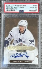 2016-17 Fleer Showcase Hot Prospects Auto Auston Matthews Rookie Auto /99 PSA 10
