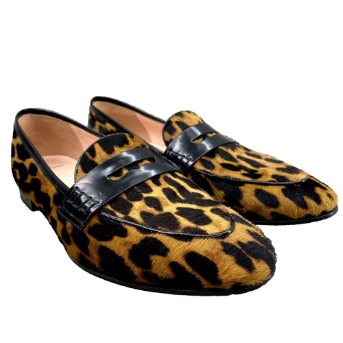 Academy Penny Loafers Women's Leopard Print Calf Hair