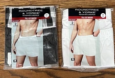 Roundtree & Yorke 4 PAIRS LOT Mens Boxers Full Cut Cotton BIG MAN 50,54,56 NEW