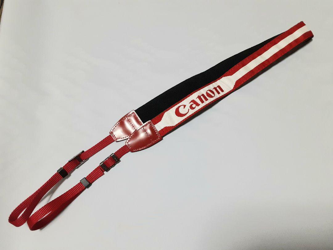 Canon Red and White Camera Strap Used