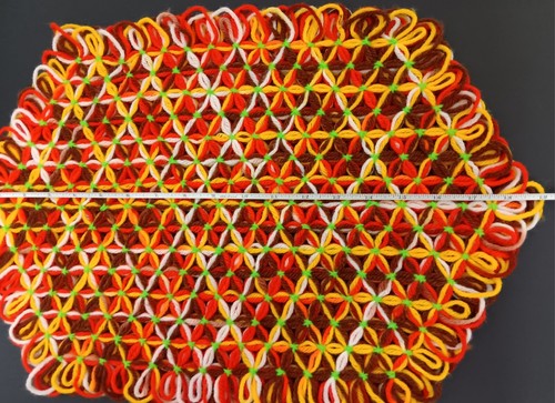 Set/Lot Of 4 Daisy Crochet 70s Retro Placemats Euc - Picture 13 of 15