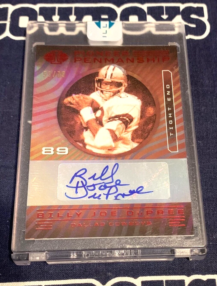 2020 Illusions RED Penmanship Dallas Cowboys BILLY JOE DuPREE Autograph AUTO /75 - Image 3 of 4