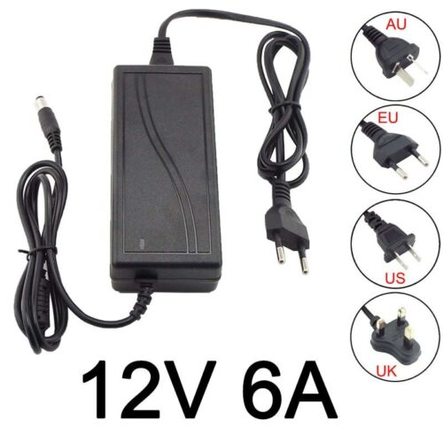 12V 6A 6000ma Power Supply AC DC Adapter Converter Charger Transformer 100-240V - Picture 1 of 11