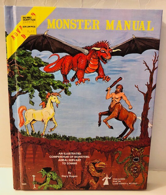 Advanced Dungeons & Dragons Monster Manual 1979 4th Edition TSR