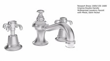Newport Brass 1680-15S Double Handle Widespread Lavatory Faucet Satin Nickel NEW