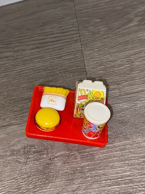 Vintage Barbie McDonald's Happy Meal Toy Tray with Burger and Fries B106